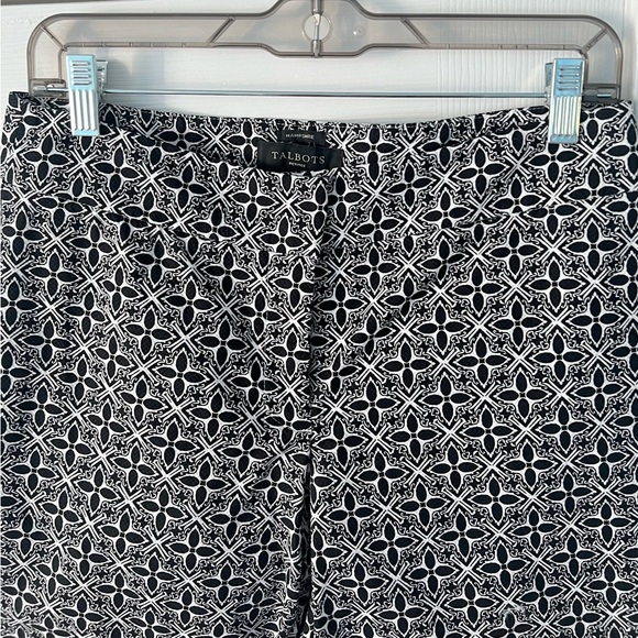 Talbots-Hampshire Ankle Dress Pant-Black and White Pattern-Size 6P Petite - Picture 2 of 8